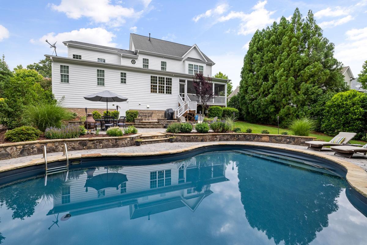 An inground swimming pool in a Mid-Missouri backyard, the type Atlas handles for pool removal in Columbia, MO